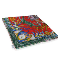 Rouge Vert Multicolor Silk La Marche Du Zambeze Scarf 90