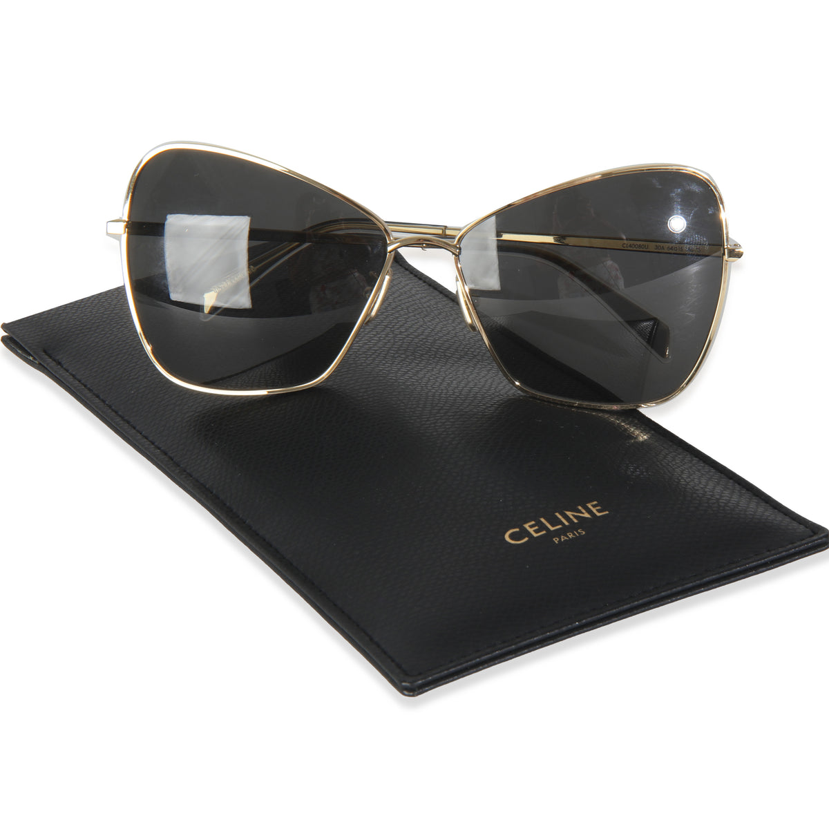 Gold Metal Butterfly Frame Sunglasses