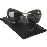Gold Metal Butterfly Frame Sunglasses