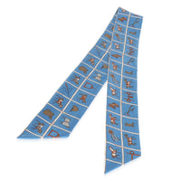 Bleu Moyen Blanc Silk Couvertures Et Tenues Twilly