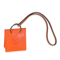 Feu Gold Milo Lambskin Swift Shopping Bag Charm