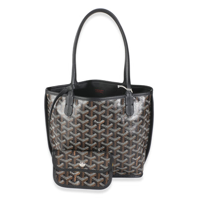 Black Goyardine Canvas Mini Anjou