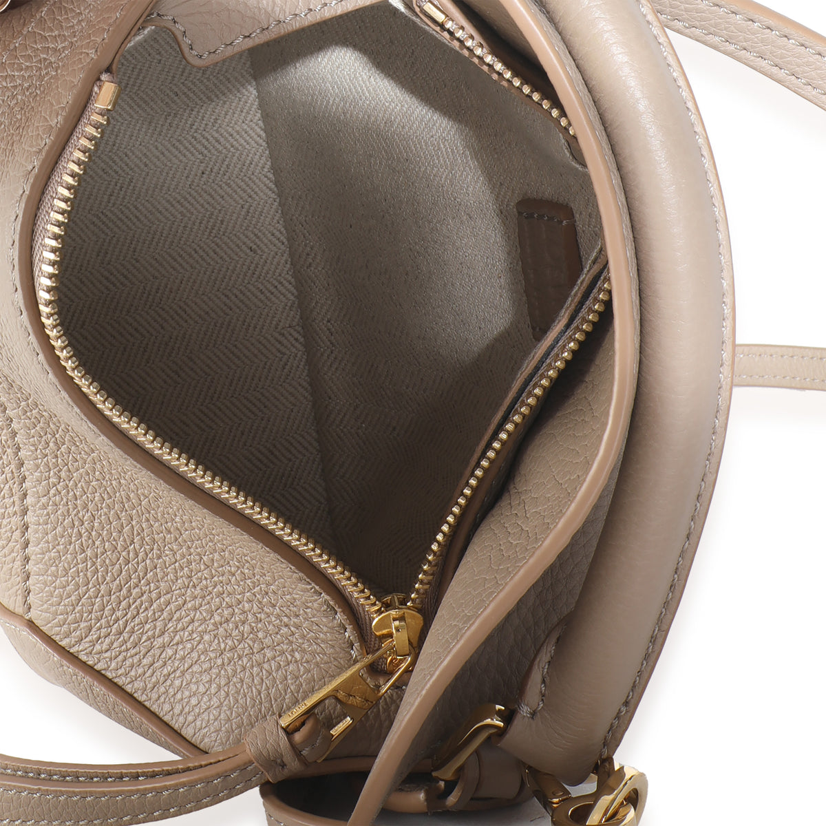 Sand Calfskin Mini Puzzle Edge Bag