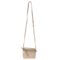 Sand Calfskin Mini Puzzle Edge Bag