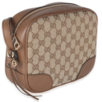 Beige Tobacco GG Canvas Mini Bree Messenger Bag