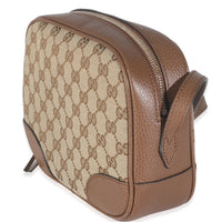 Beige Tobacco GG Canvas Mini Bree Messenger Bag