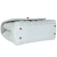 21K Blue Quilted Caviar Mini Coco Handle Flap HandBag