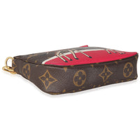 Christmas Animation Monogram Canvas Mini Pochette Accessoires