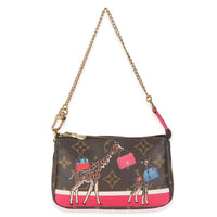 Christmas Animation Monogram Canvas Mini Pochette Accessoires