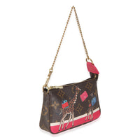 Christmas Animation Monogram Canvas Mini Pochette Accessoires