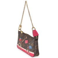 Christmas Animation Monogram Canvas Mini Pochette Accessoires