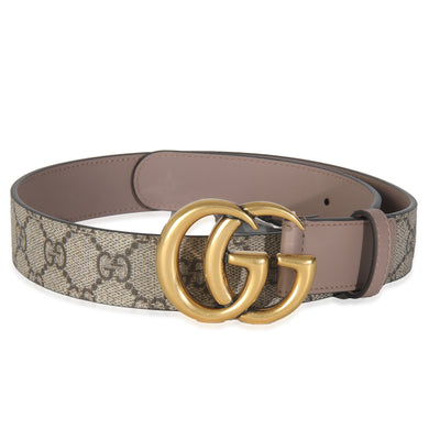 Beige GG Supreme Canvas Interlocking G Belt 70/28