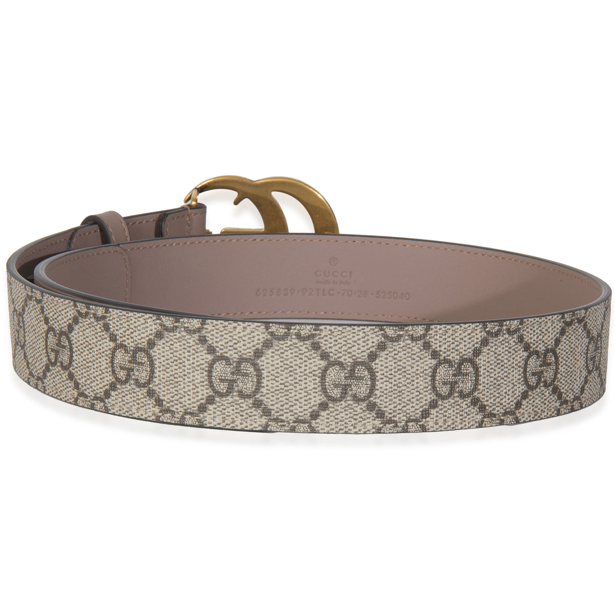 Beige GG Supreme Canvas Interlocking G Belt 70/28