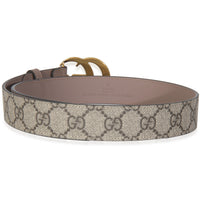 Beige GG Supreme Canvas Interlocking G Belt 70/28