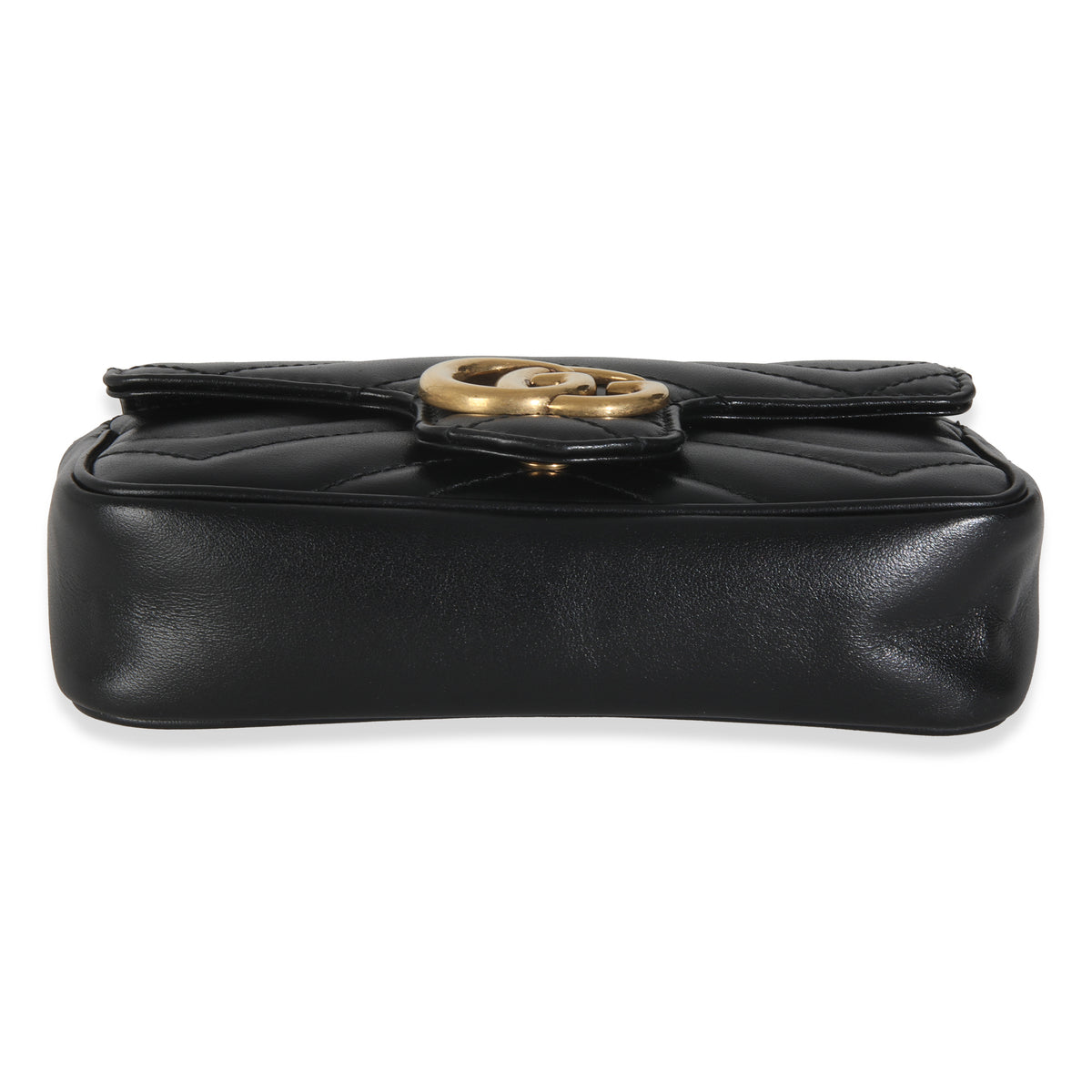 Black Calfskin GG Super Mini Marmont