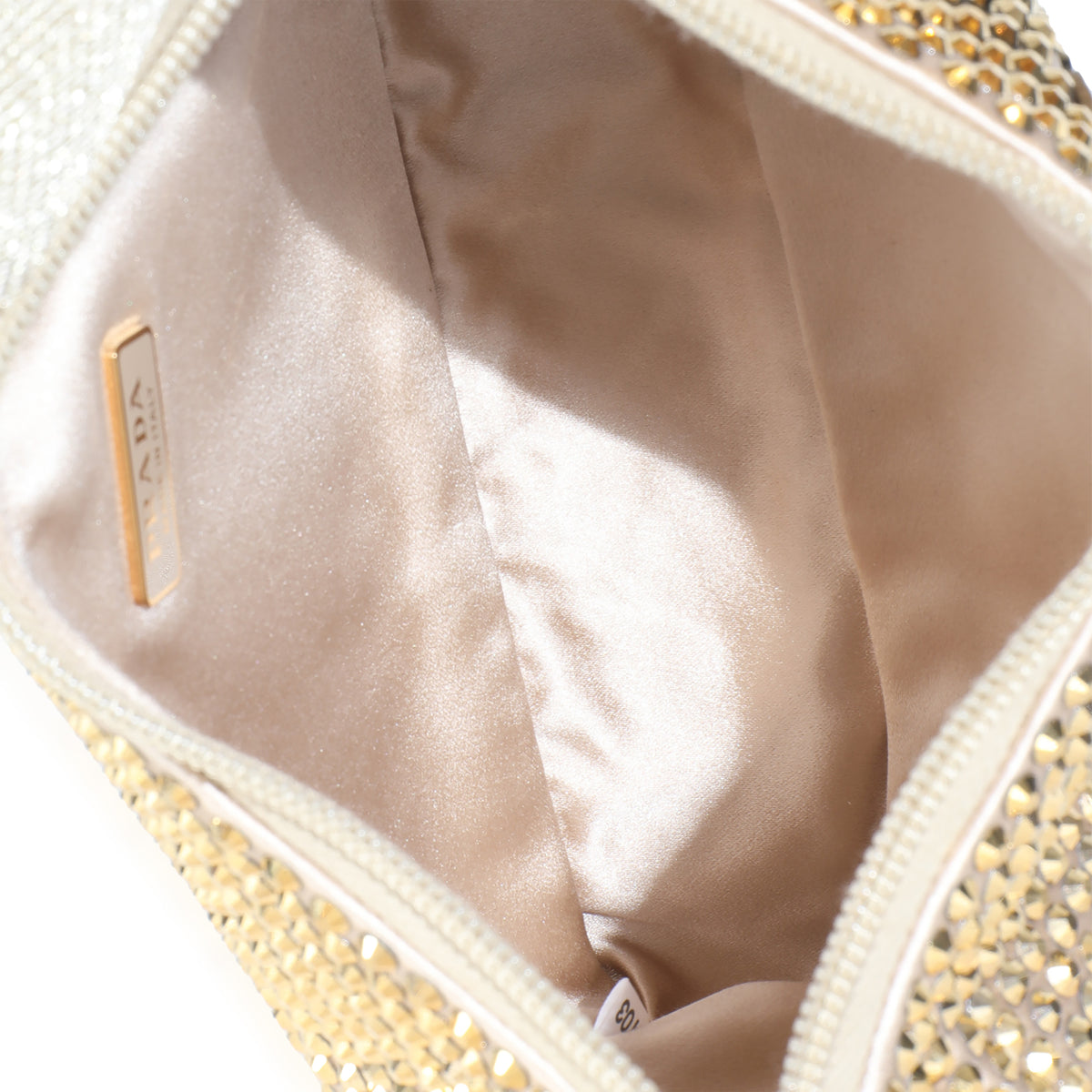 Ananas Satin Crystal Mini Re-Edition 2000 Bag