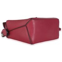 Raspberry Calfskin Mini Puzzle Bag