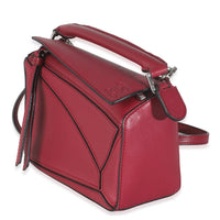 Raspberry Calfskin Mini Puzzle Bag