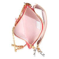 Rouge Monogram Giant Canvas Double Zip Pochette