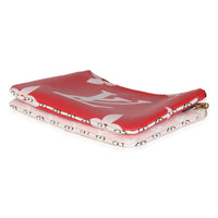 Rouge Monogram Giant Canvas Double Zip Pochette