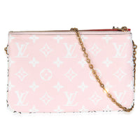 Rouge Monogram Giant Canvas Double Zip Pochette