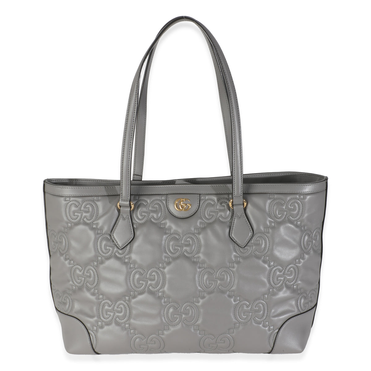 Grey GG Matelasse Calfskin Medium Ophidia Tote