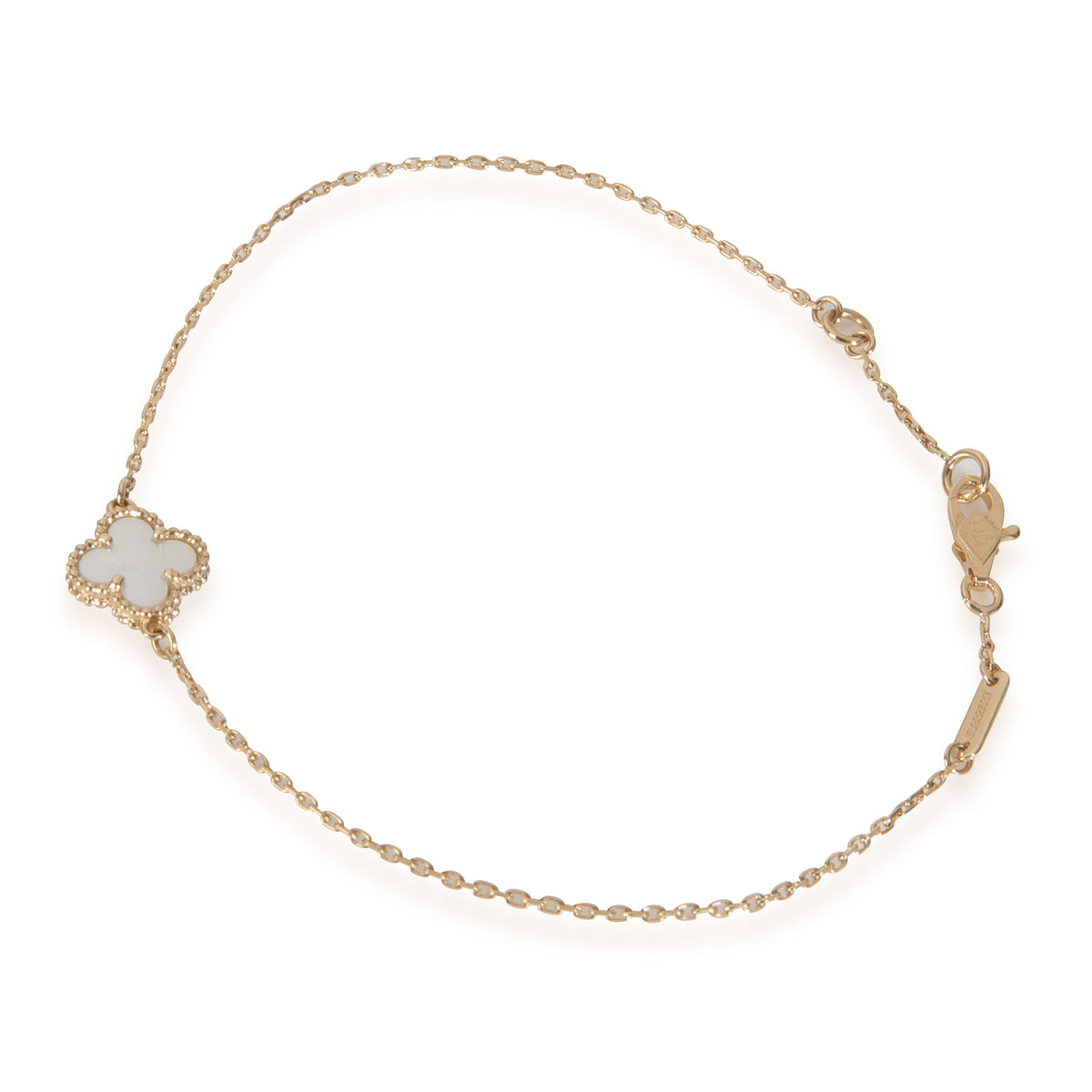 Yellow Gold Mother Of Pearl Sweet Alhambra Bracelet