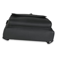 Black Grained Cowhide Aerogram Pilot Slingbag