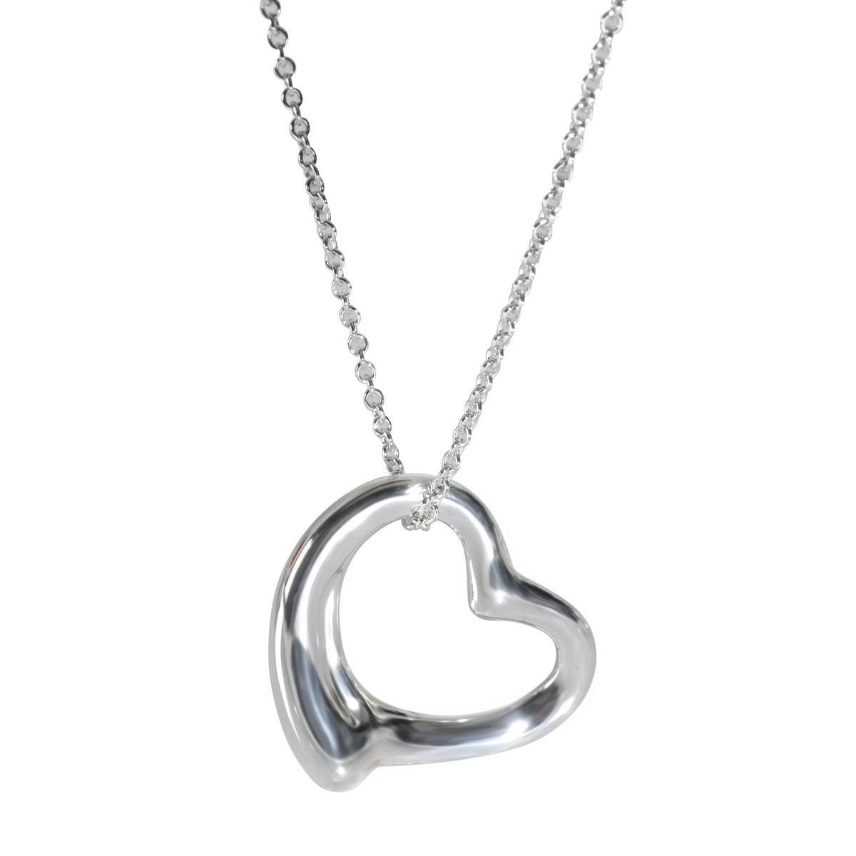 Sterling Silver  Elsa Peretti 27mm Open Heart Pendant