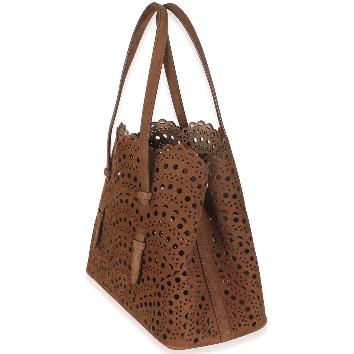 Tan Laser Cut Suede Mina 25