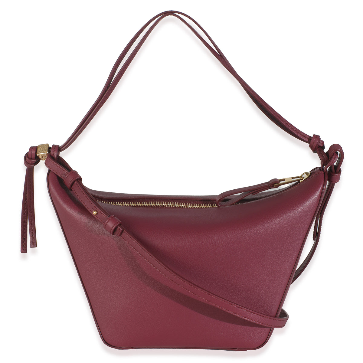 Crimson Calfskin Mini Hammock Hobo