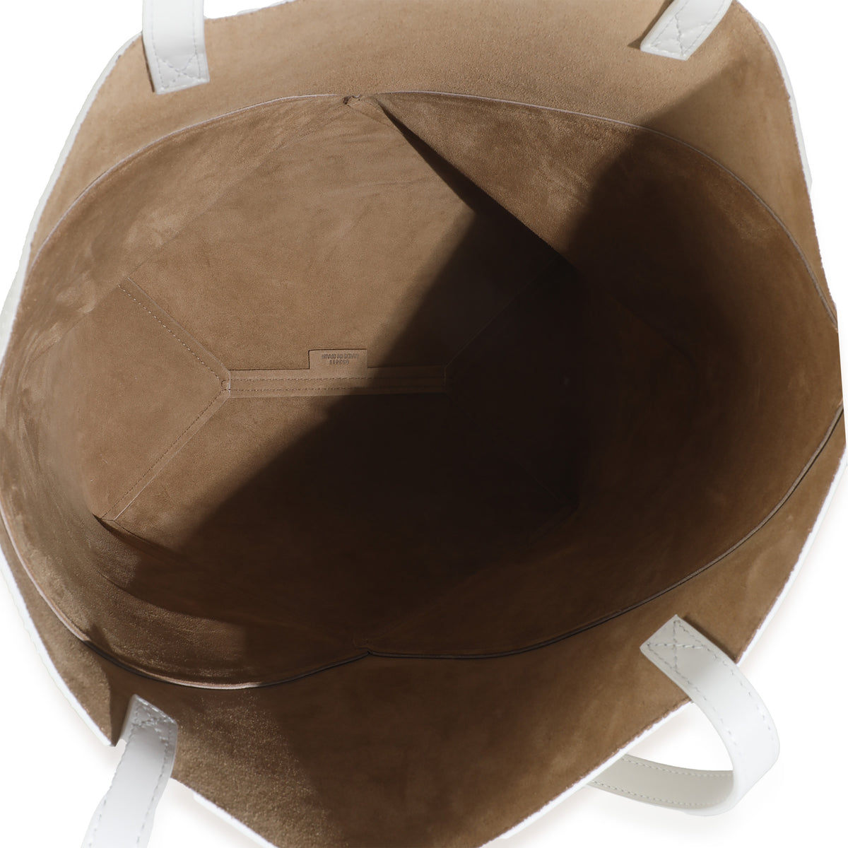 Soft White Paper Craft Shiny Calfskin Medium Puzzle Fold Tote