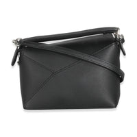 Black Calfskin Mini Puzzle Edge Bag