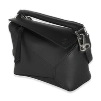 Black Calfskin Mini Puzzle Edge Bag