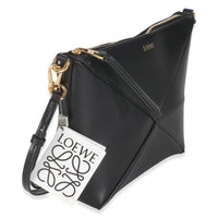 Black Calfskin Puzzle Fold Pouch