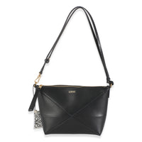 Black Calfskin Puzzle Fold Pouch