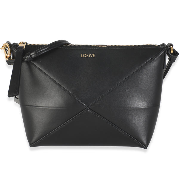 Loewe Black Calfskin Puzzle Fold Pouch | myGemma | Item #145801