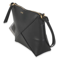 Black Calfskin Puzzle Fold Pouch