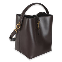 Dark Sweet Choco Shiny Calfskin Le 37 Bucket Bag