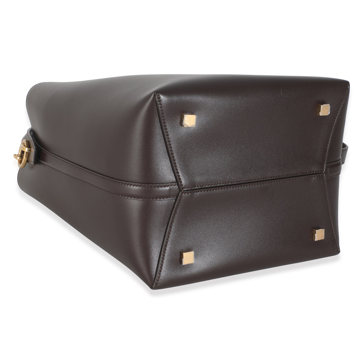 Dark Sweet Choco Shiny Calfskin Le 37 Bucket Bag