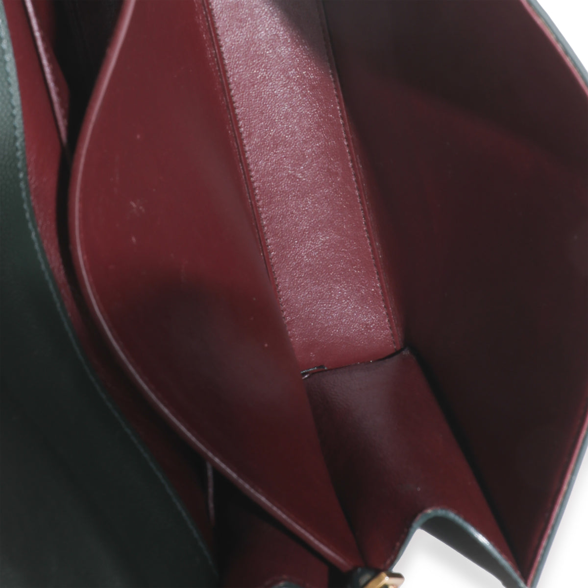 Vert Fonce Grain De Poudre Medium Cassandra Top Handle Bag