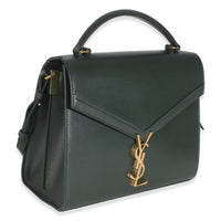 Vert Fonce Grain De Poudre Medium Cassandra Top Handle Bag