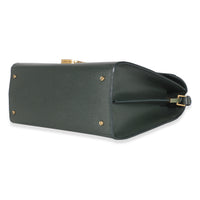 Vert Fonce Grain De Poudre Medium Cassandra Top Handle Bag