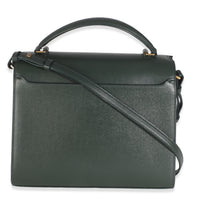 Vert Fonce Grain De Poudre Medium Cassandra Top Handle Bag