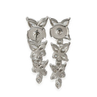 Platinum Diamond Victoria Mixed Cluster Drop Earrings