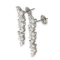 Platinum Diamond Victoria Mixed Cluster Drop Earrings