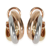 3-Tone Gold  Trinity Hoop Earrings