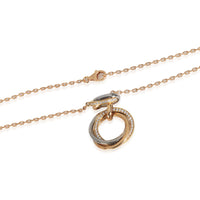 3-Tone Gold Diamond Trinity Lariat Necklace