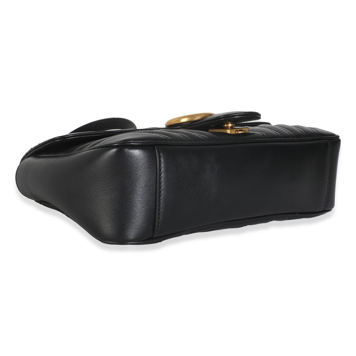 Black Matelasse Calfskin Small GG Marmont Shoulder Bag