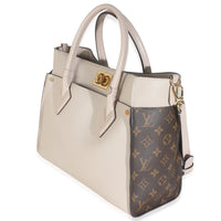 Greige Calfskin Monogram On My Side MM